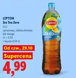 Lidl Lipton Ice Tea Zero oferta