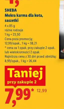 Lidl Mokra karma dla kota, saszetki oferta