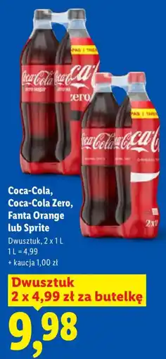 Lidl Coca-Cola, Coca-Cola Zero, Fanta Orange lub Sprite oferta