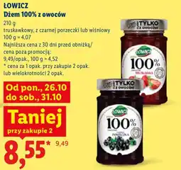 Lidl Dżem 100% z owoców LOWICZ oferta