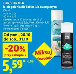 Lidl Żel do golenia Cien oferta