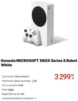 Media Expert Konsola MICROSOFT XBOX Series S Robot White oferta