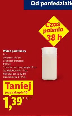 Lidl Wkład parafinowy oferta