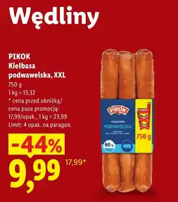 Lidl Kiełbasa podwawelska Pikok oferta