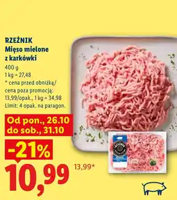 Lidl Mięso mielone Rzeźnik oferta