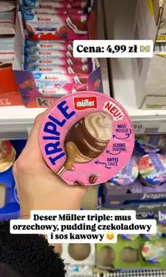 Dino Deser Müller Triple mus orzechowy, pudding czekoladowy i sos kawowy oferta
