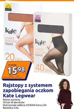 Action Rajstopy z systemem zapobiegania oczkom 40 denierów Kate Legwear oferta