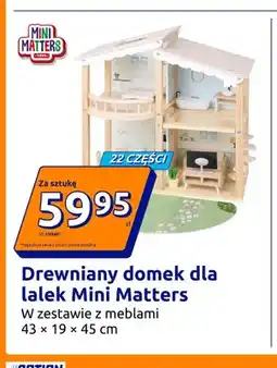 Action Drewniany domek dla lalek z meblami Mini Matters oferta