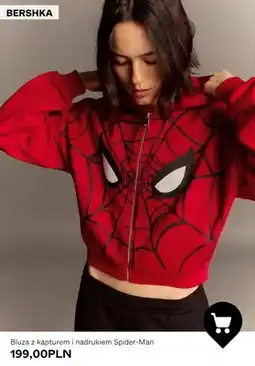 Bershka Bluza z kapturem i nadrukiem Spider-Man Bershka oferta