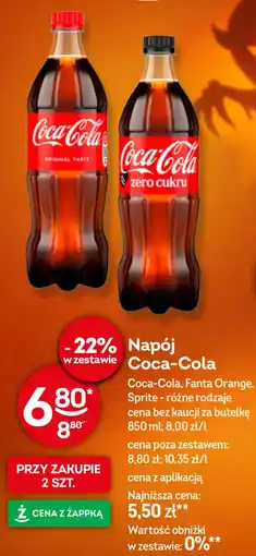 Żabka Napój Coca-Cola oferta