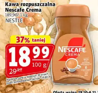 Kawa rozpuszczalna Nescafe Crema