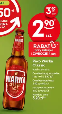 Żabka Piwo Warka Classic oferta