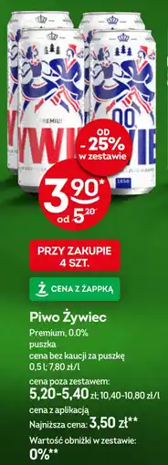 Żabka Piwo Żywiec Premium, 0,0% oferta