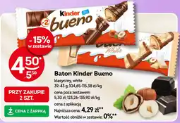 Żabka Baton Kinder Bueno klasyczny, white oferta