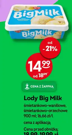 Żabka Lody Big Milk oferta