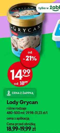 Żabka Lody Grycan oferta