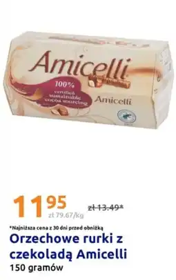Action Orzechowe rurki z czekoladą Amicelli oferta