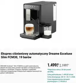 Biedronka Ekspres ciśnieniowy automatyczny Dreame Ecceluxe Slim FCM30, 19 barów oferta