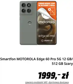 Media Markt Smartfon MOTOROLA Edge 60 Pro 5G 12 GB/ 512 GB Szary oferta
