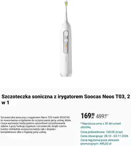 Biedronka Szczoteczka soniczna z irygatorem Soocas Neos T03, 2 w 1 oferta