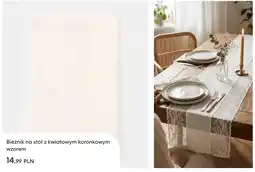 Sinsay Bieżnik na stół z kwiatowym koronkowym wzorem oferta