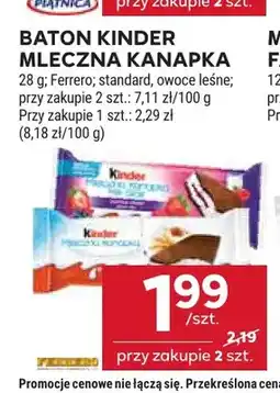 Stokrotka Baton Kinder Mleczna Kanapka owoce leśne oferta