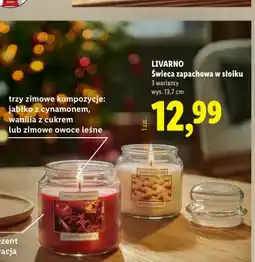 Lidl Świeca zapachowa w słoiku jabłko z cynamonem Livarno oferta