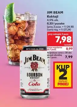 Kaufland Koktajl Jim Beam Bourbon Whiskey & Cola oferta