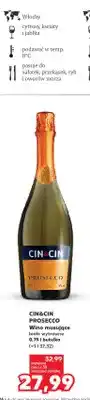 Kaufland Wino musujące Cin & Cin Prosecco białe wytrawne oferta