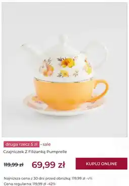 Home&You Czajniczek z filiżanką Pumprelle home & you oferta