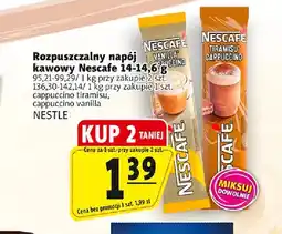 Prim Market Kawa rozpuszczalna Rozpuszczalny napój kawowy Nescafe cappuccino tiramisu oferta
