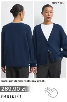 Medicine Kardigan damski wełniany gładki Medicine oferta