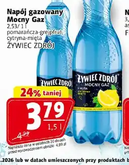 Prim Market Napój gazowany Mocny Gaz Żywiec Zdrój pomarańcza-grejpfrut oferta