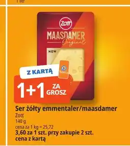 E.Leclerc Ser żółty maasdamer w plastrach Zott oferta