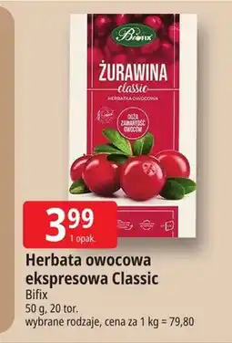 E.Leclerc Herbata owocowa ekspresowa Classic Żurawina Bifix oferta
