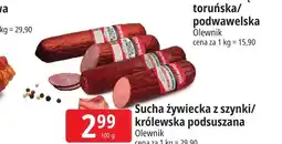 E.Leclerc Kiełbasa sucha żywiecka z szynki Olewnik oferta