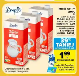 Carrefour Market Mleko Simpl oferta