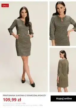 Greenpoint Printowana sukienka z domieszką wiskozy Greenpoint oferta