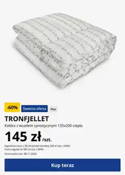 JYSK Kołdra z wsadem syntetycznym 135x200 ciepła Tronfjellet oferta
