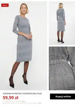 Greenpoint Sukienka w kratkę z podkreśloną talią Greenpoint oferta