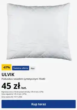 JYSK Poduszka z wsadem syntetycznym 70x80 Ulvik oferta