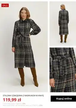 Greenpoint Stylowa szmizjerka z nadrukiem w kratę Greenpoint oferta