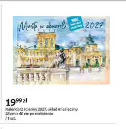 Empik Kalendarz ścienny 2027 Miasta w akwareli Lucrum oferta