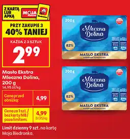 Biedronka Masło Ekstra Mleczna Dolina oferta