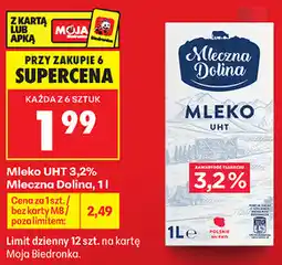 Biedronka Mleko UHT 3,2% Mleczna Dolina oferta
