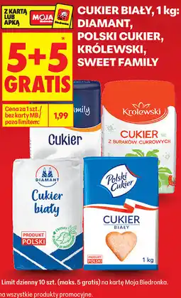Biedronka Cukier biały Diamant, Polski Cukier, Królewski, Sweet Family oferta