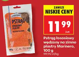 Biedronka Pstrąg łososiowy wędzony na zimno plastry Marinero oferta
