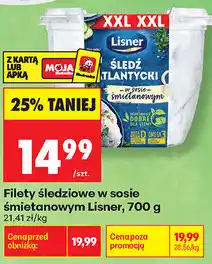 Biedronka Filety śledziowe w sosie śmietanowym Lisner oferta