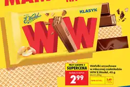 Biedronka Wafelki orzechowe w mlecznej czekoladzie WW E.Wedel oferta