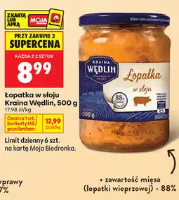 Biedronka Łopatka w słoju Kraina Wędlin oferta